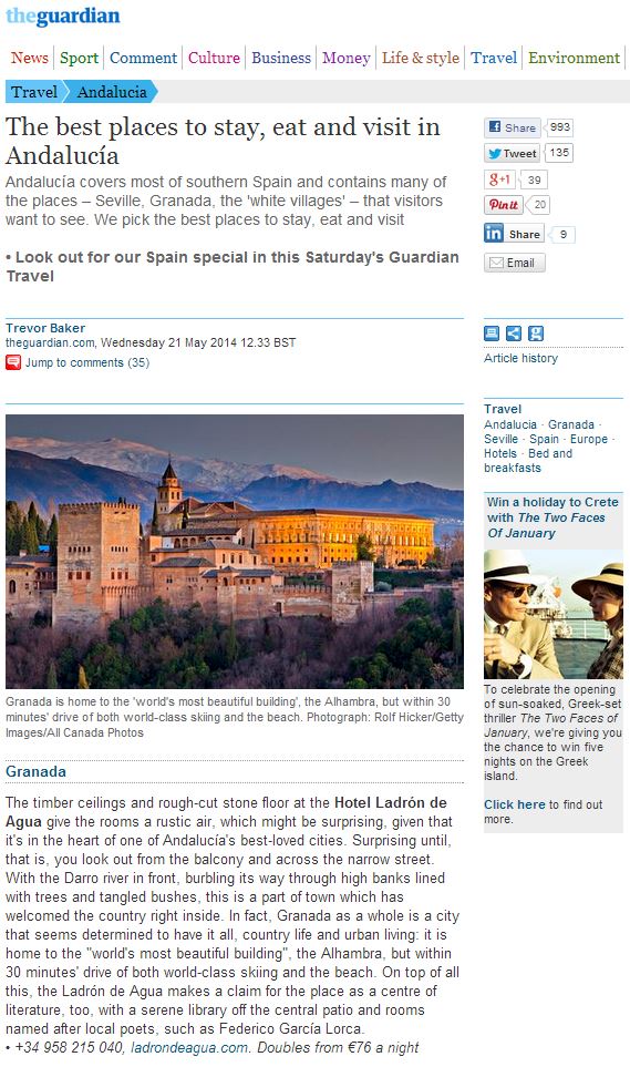 Travel Article in the Guardian